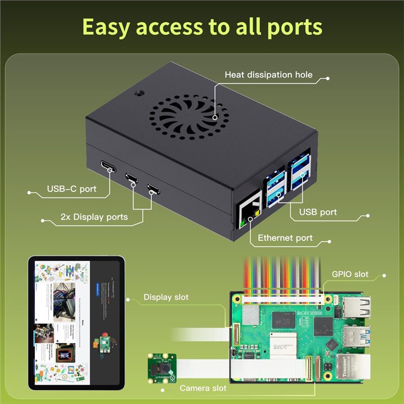 T23C For Irasptek Starter Kit  - Raspberry Pi 5 8Gb Kit 评论和价格